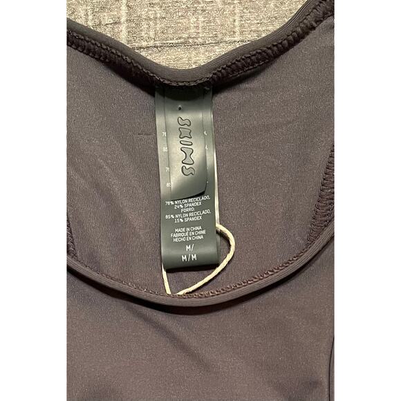 SKIMS Recycled Swim High Neck Racerback Top Gunmetal Gray. Size M. NWOT - Picture 6 of 11